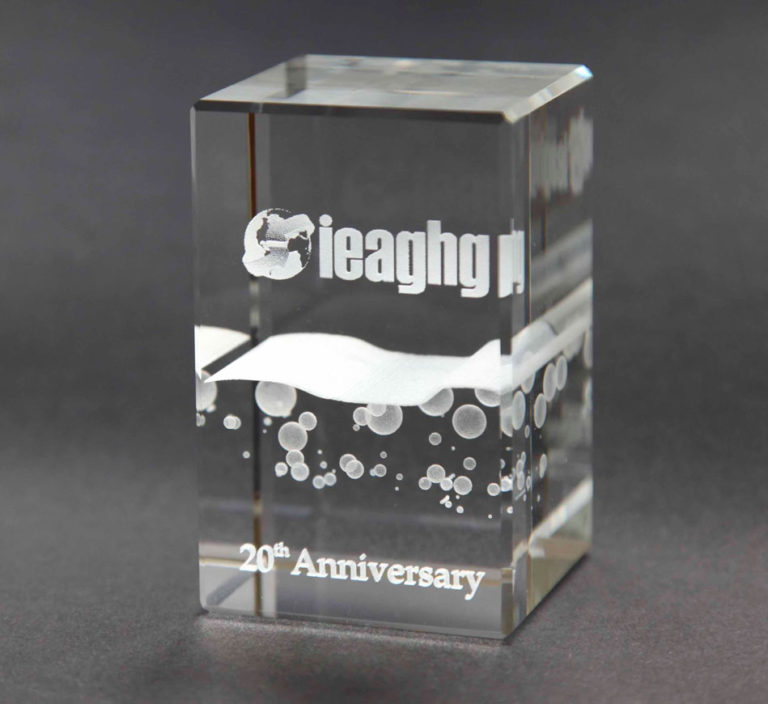 3D laser engraved crystal paperweight Awards In Glass