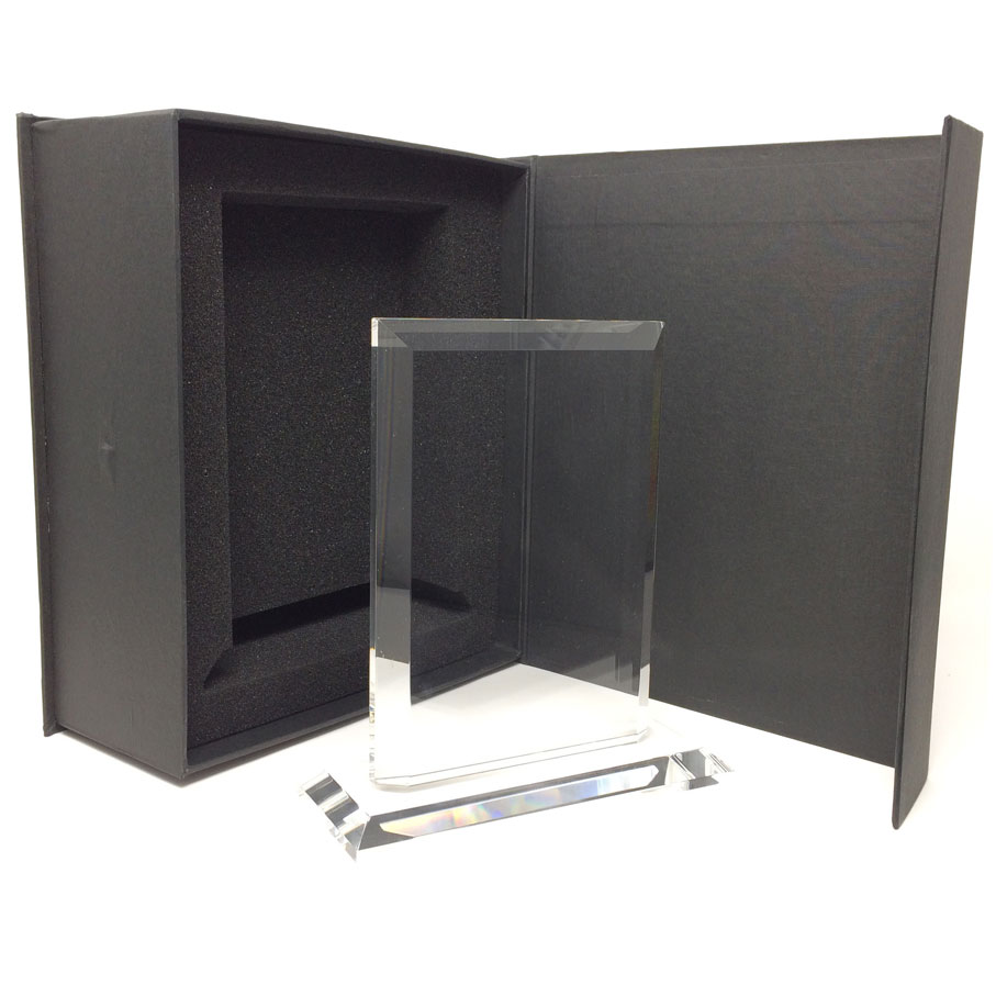 Elegant personalised engraved glass plaque 13x18cm Awards In Glass